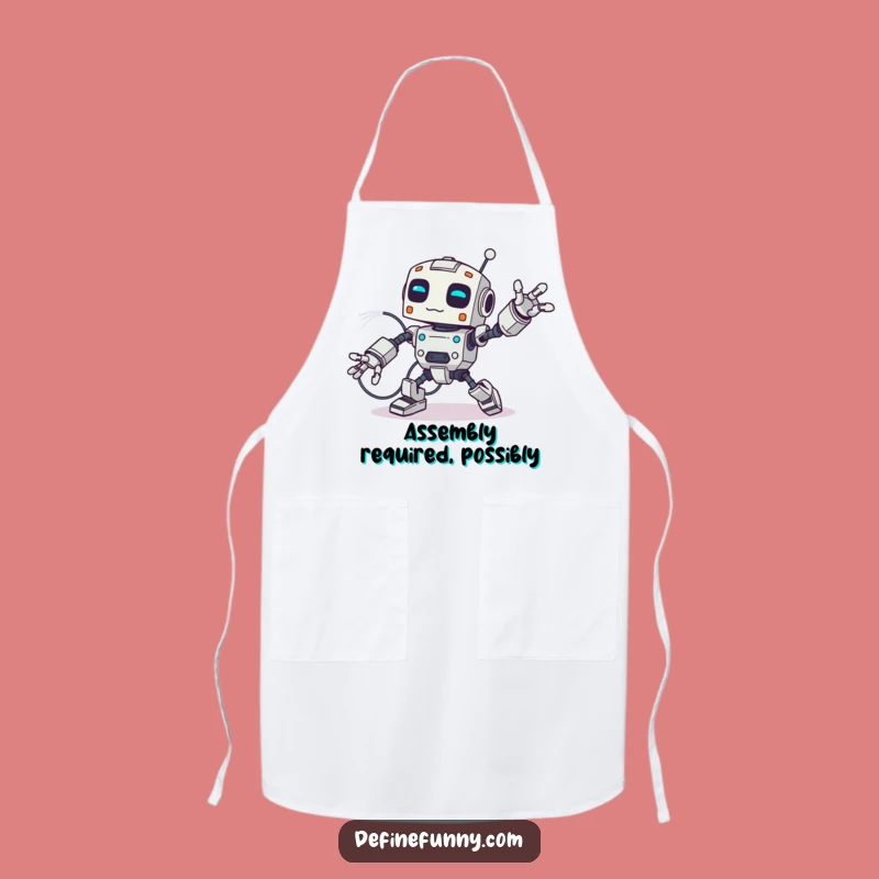 Funny Robot Wire Trip Apron: Protect Your Clothes with Comedic Mechanical Chaos
