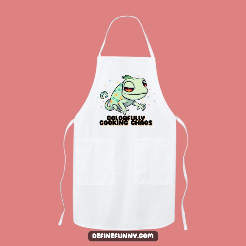 Funny Chameleon Chef Apron - Master the Art of Hilarious Cooking