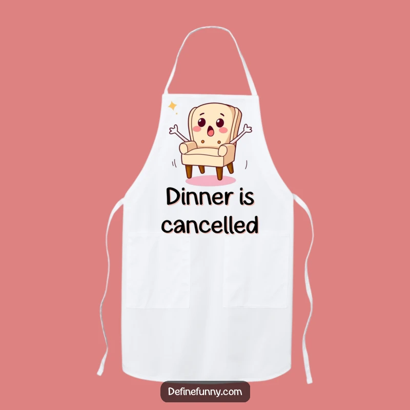 Funny Running Chair Apron: Cook Up Some Laughs in the Kitchen
