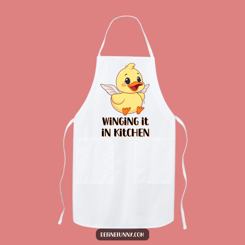 Funny Rubber Duck Flying Dream Apron - Hilarious Kitchen Gift