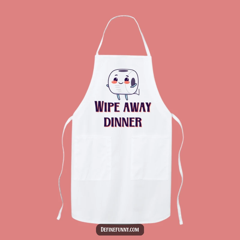 Funny Toilet Paper Apron: Unrolling with Glee - Hilarious Kitchen Gift