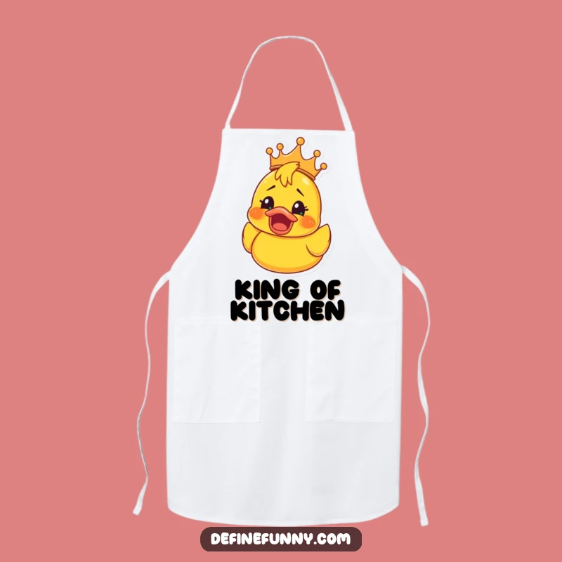 Funny Rubber Ducky Crown Apron: Shocked Joy Kitchen Wear, Fun Gift