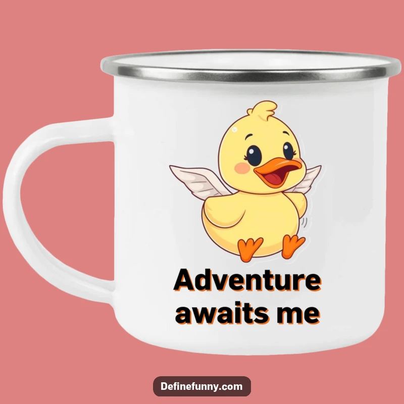 Funny Rubber Duck Flying Dream Camping Mug - Outdoor Adventure Gift