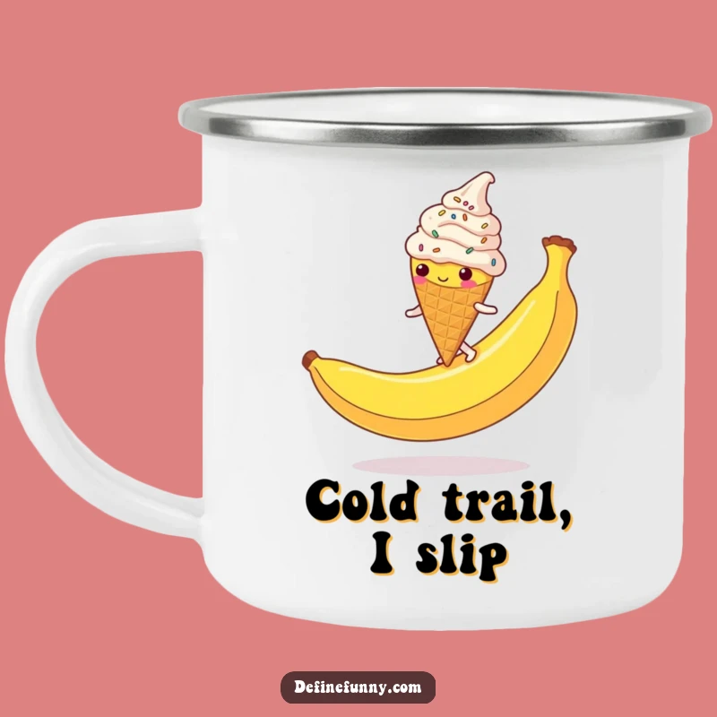 Funny Ice Cream Cone Camping Mug: Durable Sprinkled Character Slip Outdoor Funny Gift
