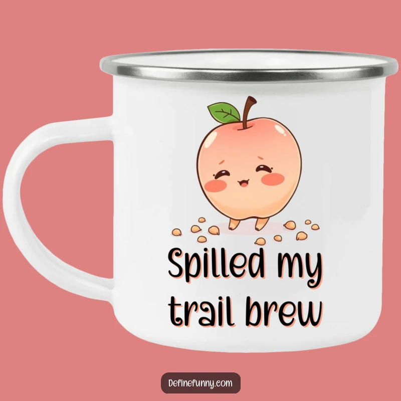 Funny Blushing Apple Camping Mug: Adventure Fuelled by Sweet Embarrassment