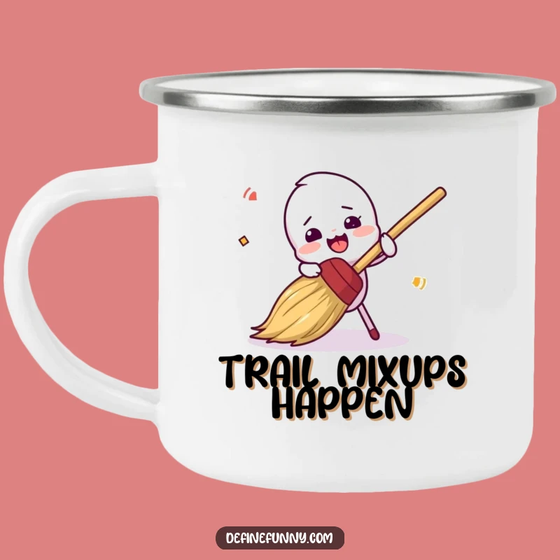 Funny Clumsy Broom Tripping Camping Mug - Outdoor Humor Gift