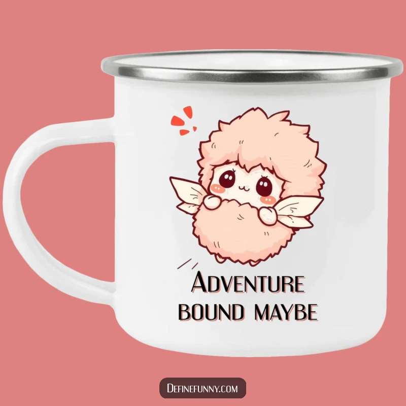 Funny Flying Slipper Camping Mug: Dream Big Under the Stars!