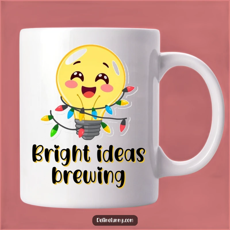 Funny Festive Lightbulb Mug - Bright, Cheerful Gift Idea