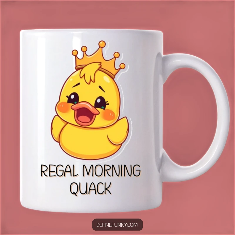 Funny Rubber Ducky Crown Mug: Shocked Joy Surprise, Hilarious Gift