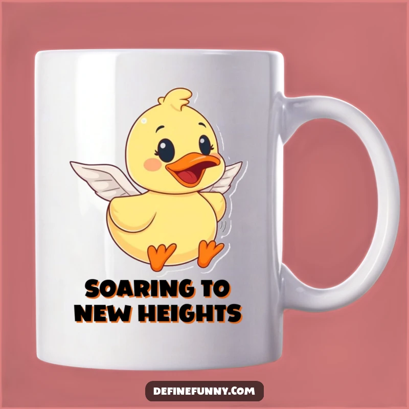 Funny Rubber Duck Flying Dream Mug - Hilarious Gift for Duck Lovers