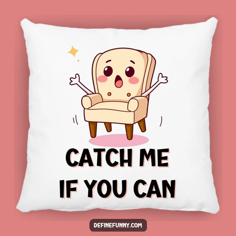 Funny Running Chair Pillow: Cozy Comfort with a Hilarious Escape