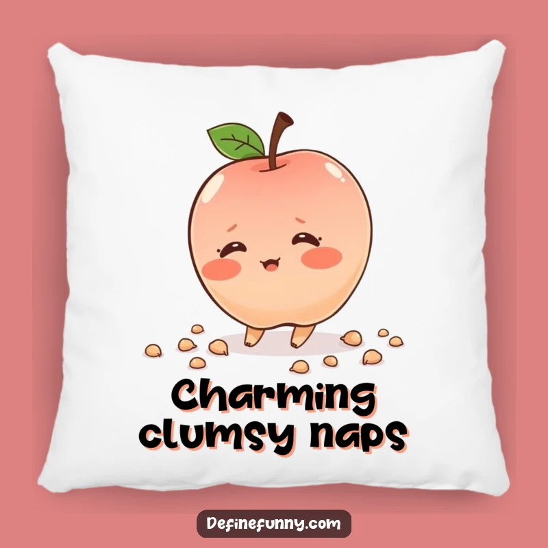 Funny Tripping Apple Pillow: Cuddle Up with Cute Clumsiness