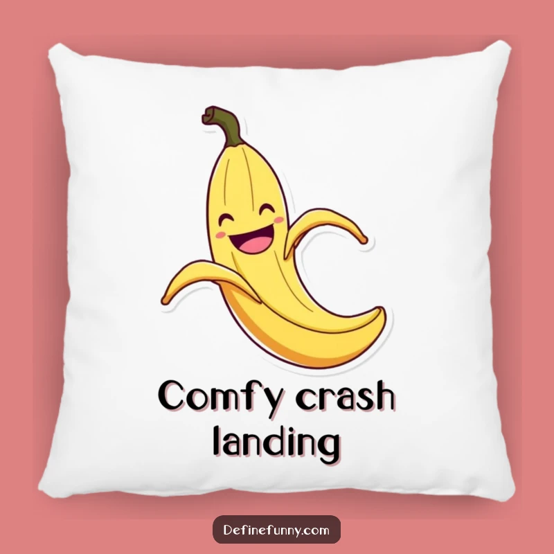 Funny Banana Peel Slip Pillow: Comedic Flair Cushion, Soft Gift