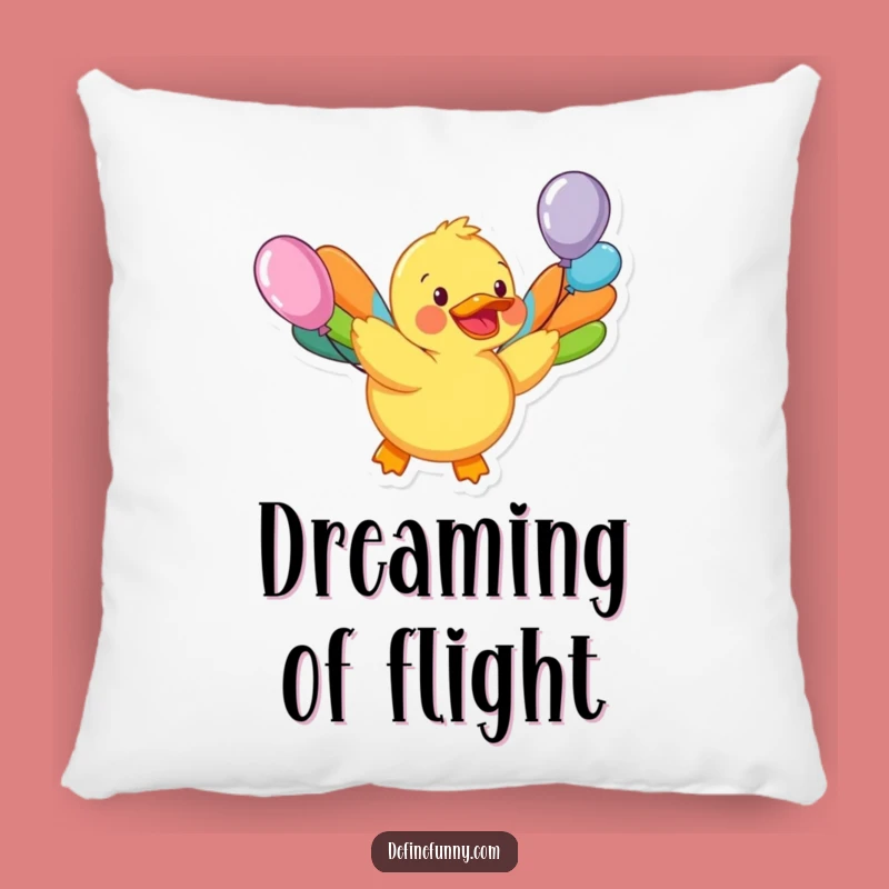 Funny Rubber Duck Balloon Wings Pillow: Cozy and Whimsical Comfort