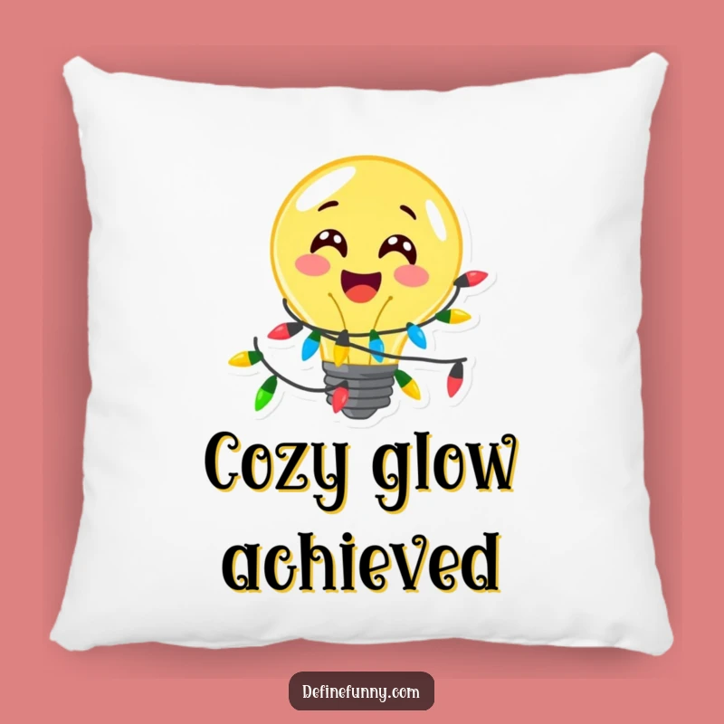 Funny Festive Lightbulb Pillow - Comfy, Bright Decor Gift