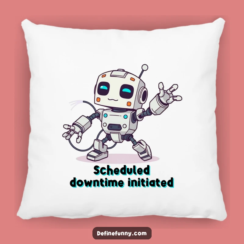 Funny Robot Wire Trip Pillow: Couch Comfort Meets Comedic Mechanical Failure