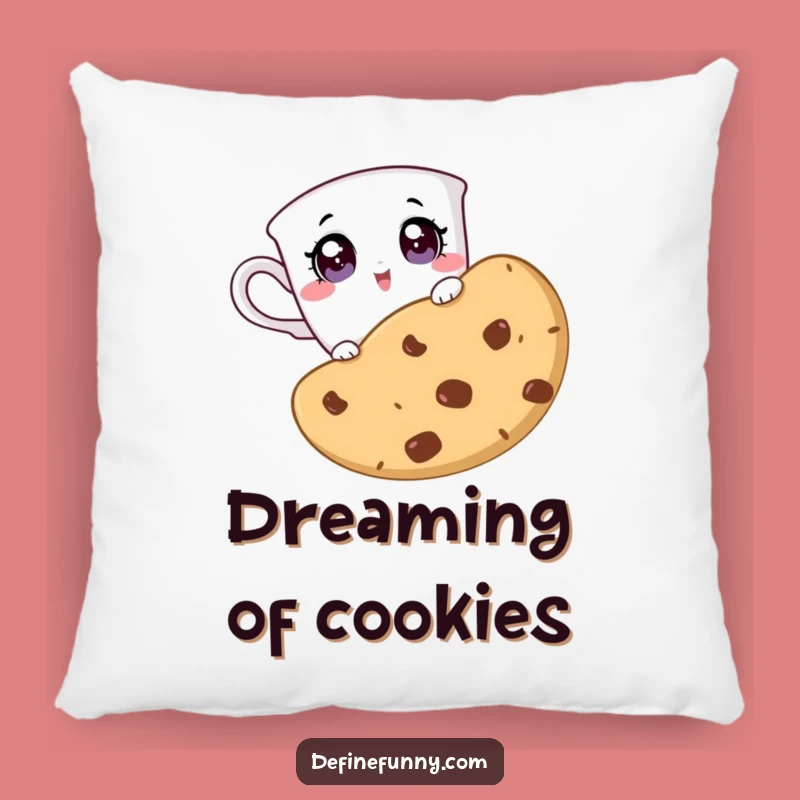 Funny Teacup Cookie Surprise Pillow: Comfy and Sweetly Humorous Decor