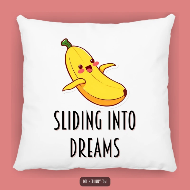 Funny Kawaii Banana Sliding Pillow: Cuddle Up with Pure, Ecstatic Happiness