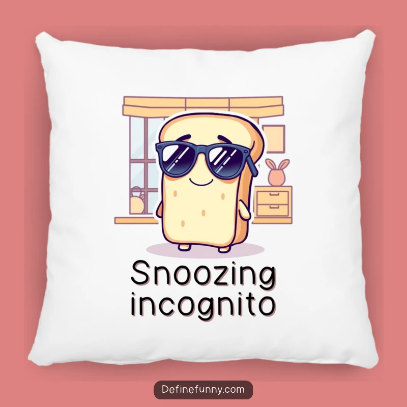 Comfy Funny Bread Sunglasses Pillow - Cool Loaf Decor, Perfect Gift