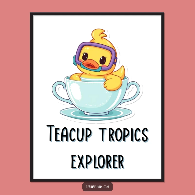 Funny Rubber Ducky Digital Art Print: Instant Whimsy for Your Space