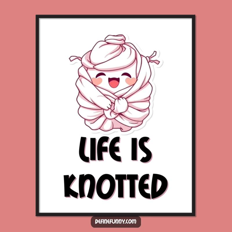 Funny Laundry Digital Art: Tied in Knots - Printable Humorous Decor Gift