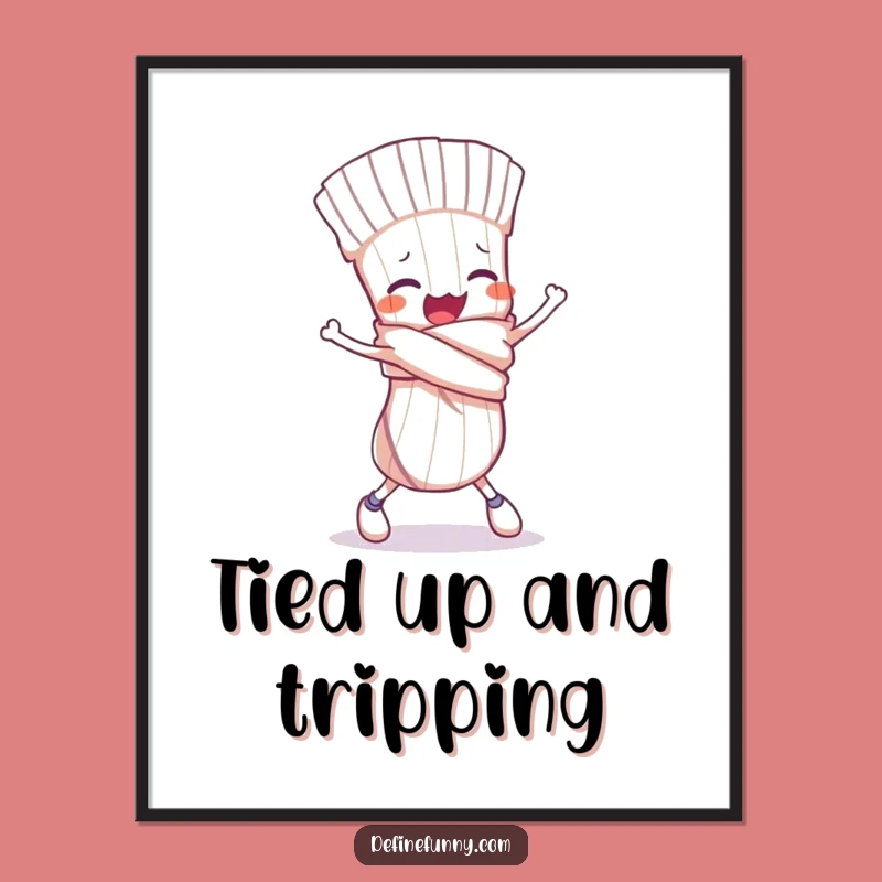 Funny Tripping Sock Digital Art Print: Instant Humorous Decor