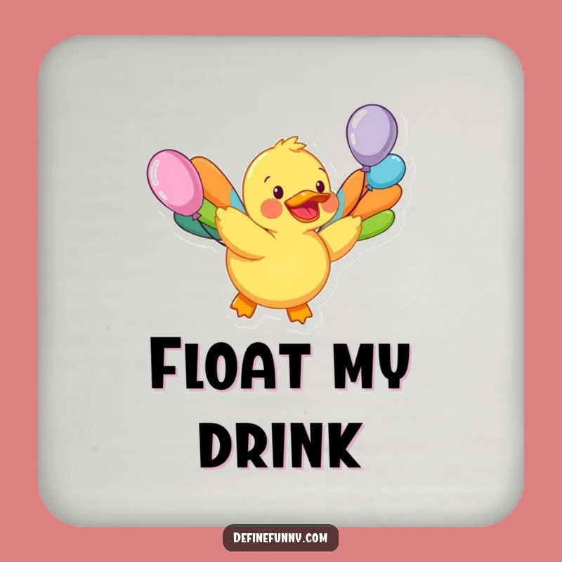 Funny Rubber Duck Balloon Wings Coaster: Hilarious Tabletop Flight