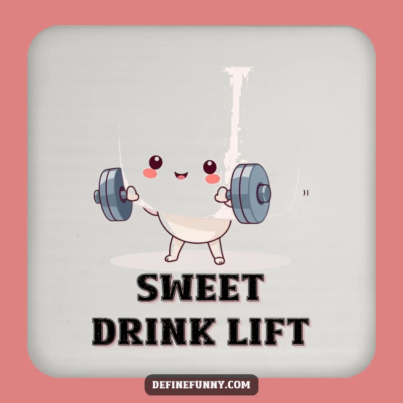 Funny Kawaii Dumbbell Marshmallow Coaster: Protect Surfaces with Sweet Humor!