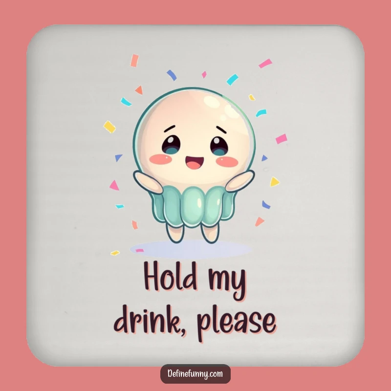 Funny Jelly Coaster: Bewildered Piano Catcher, Protect Surfaces with Hilarious Style Gift