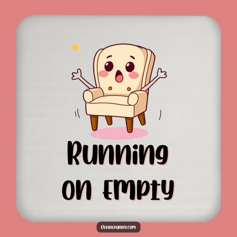 Funny Running Chair Coaster: Protect Surfaces with Humorous Escape Art