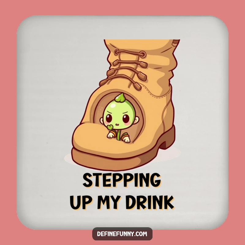 Funny Sprout Coaster - Protect Surfaces with Determined, Inspiring Charm