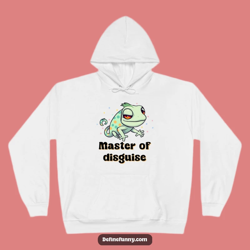 Funny Chameleon Polka Hoodie - Cozy, Hilarious Disguise for Ultimate Fun