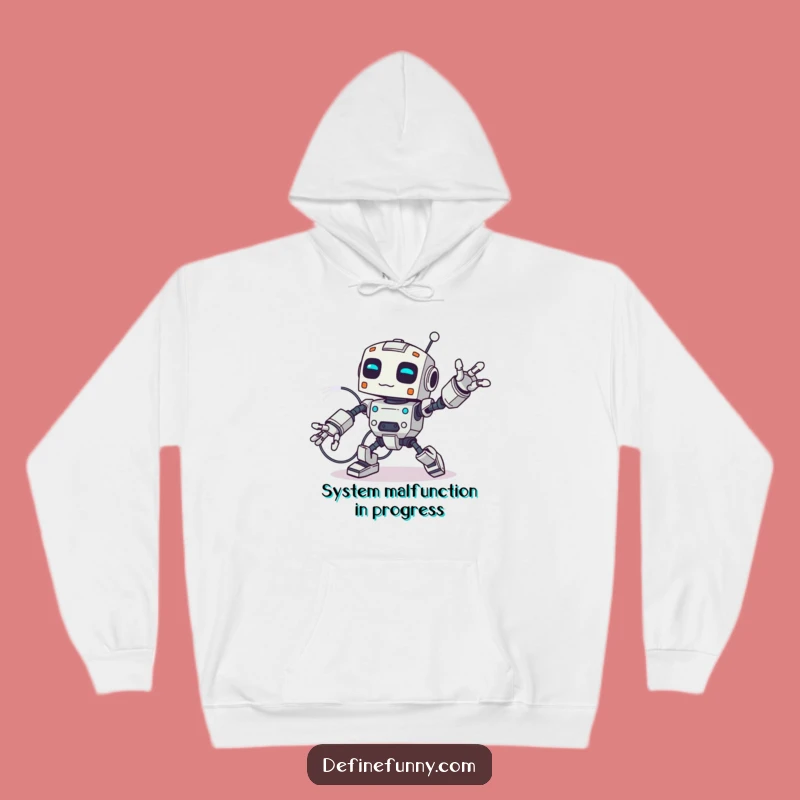 Funny Robot Wire Trip Hoodie: Cozy Comfort Meets Hilarious Mechanical Mishaps