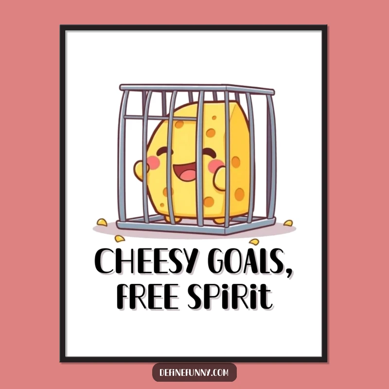 Free Printable Wall Art: Funny Cheese Escape, Hilarious Downloadable Decor