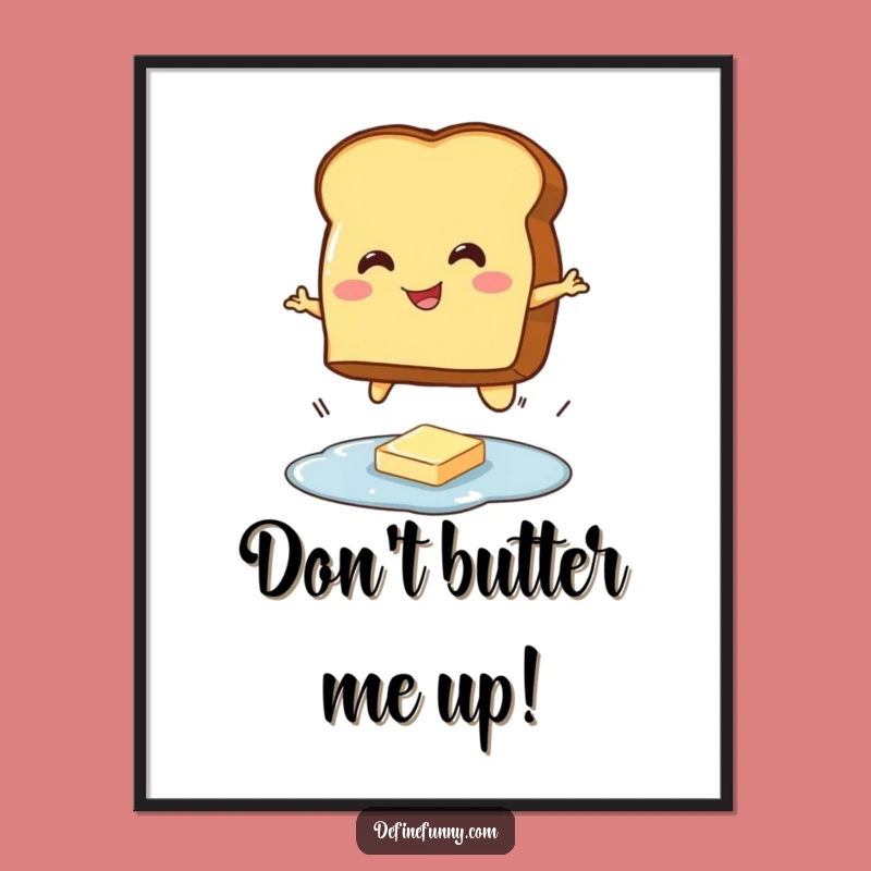 Free Printable Funny Toast Wall Art: Hilarious Jumping Toast Downloadable Decor Gift