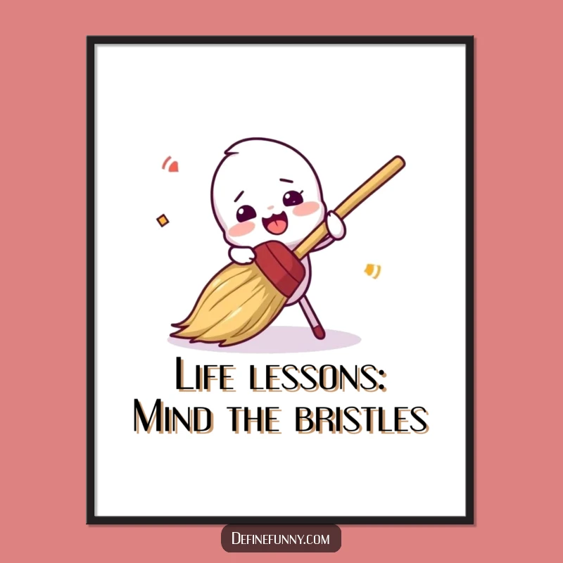 Free Printable Wall Art: Clumsy Broom Tripping Downloadable Art!