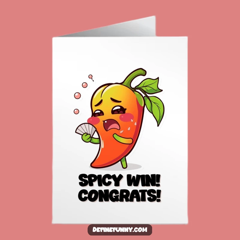 Free Printable Chili Pepper Congrats Card: Hot Achievement Downloadable Gift