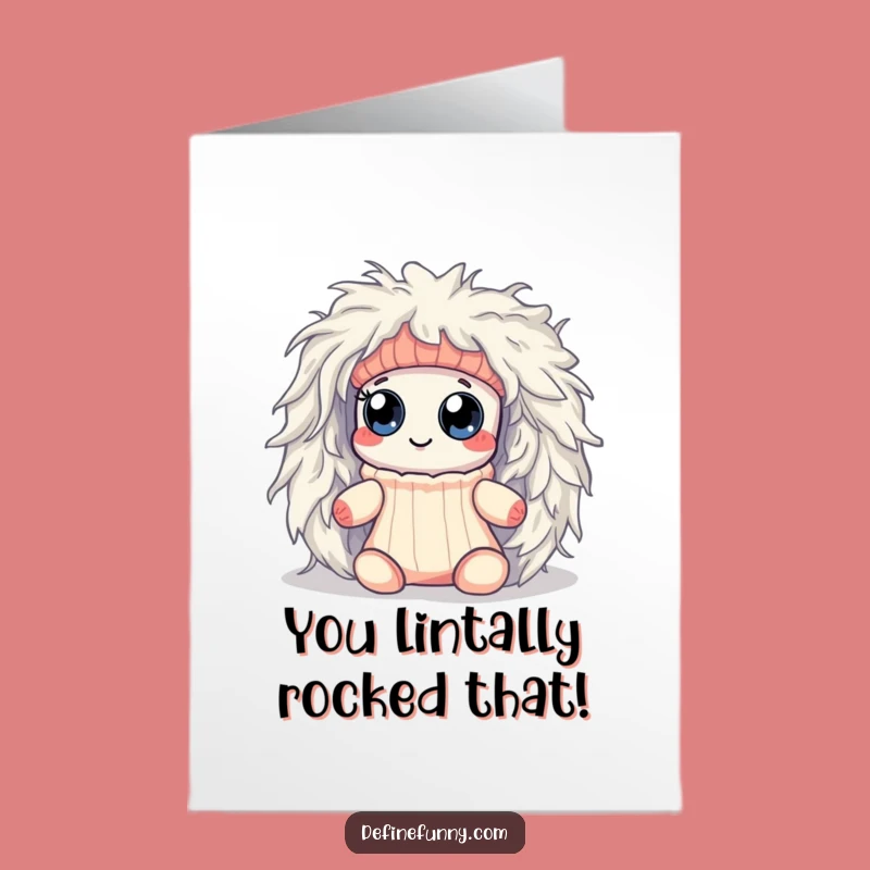 Free Printable Congrats Card: Sock Escapes Lint, Funny Downloadable Gift