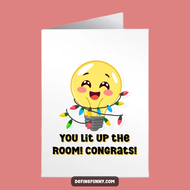 Free Printable Congrats Card: Lightbulb Shine On You!
