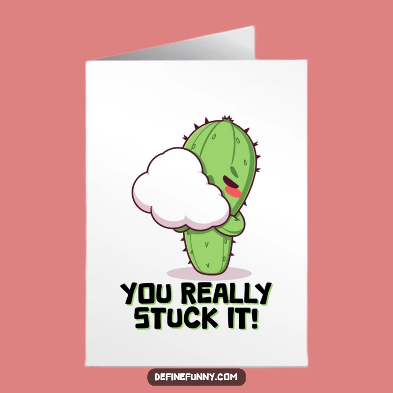 Free Printable Congrats Card: Cactus Hug Success?, Funny Downloadable Gift