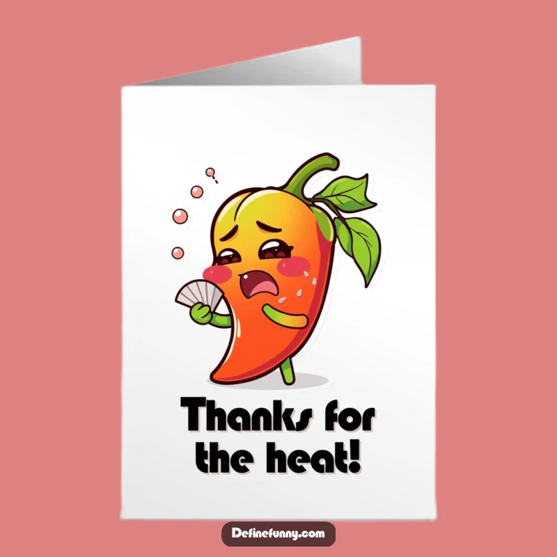 Free Printable Chili Pepper Thank You Card: Sweaty Gratitude Downloadable Gift