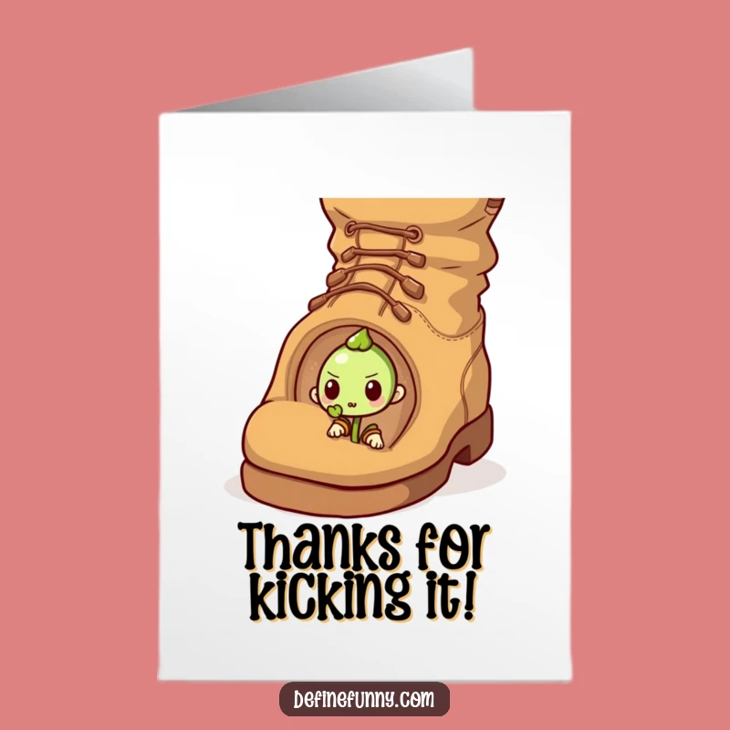 Free Printable Sprout Thank You Card - Boot Push Gratitude Downloadable