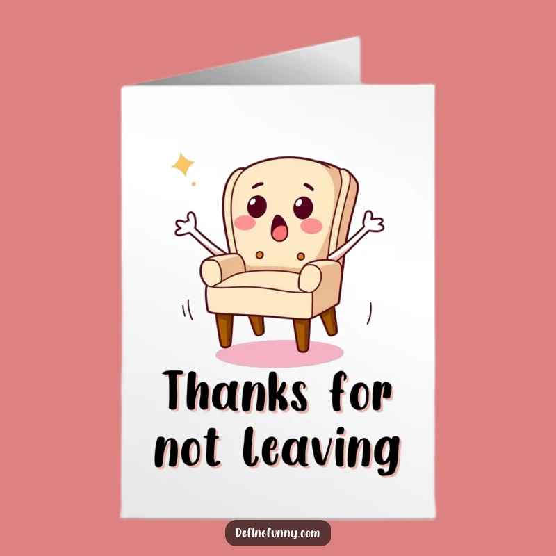 Free Printable Thank You Card: Surprised Chair Flees, Express Gratitude Hilariously