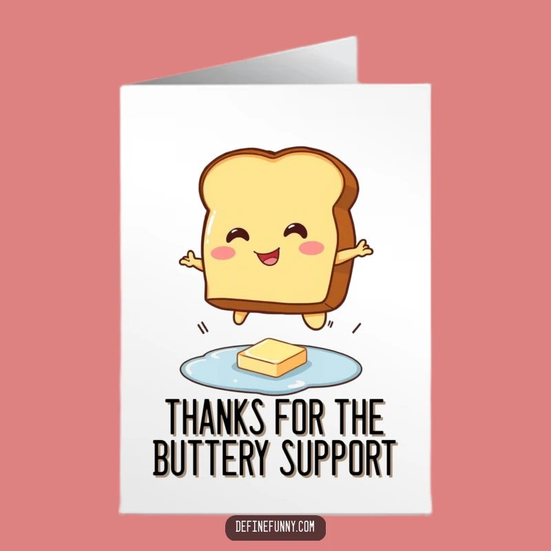 Free Printable Toast Thank You Card: Humorous Jumping Toast Downloadable Gratitude Gift