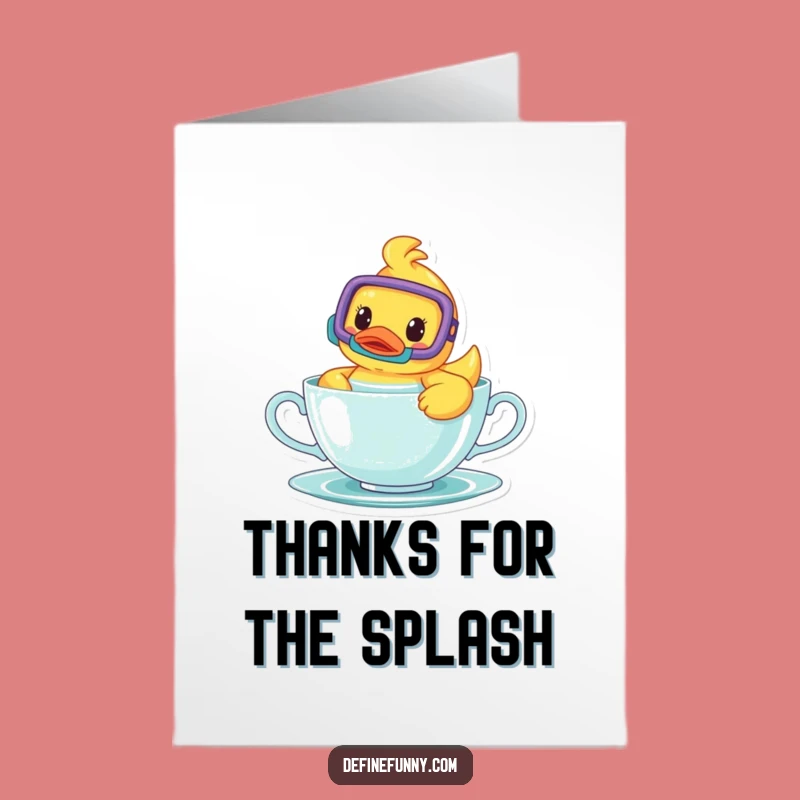 Free Printable Thank You Card: Snorkel Duck Says Thanks, Playful Downloadable Gift