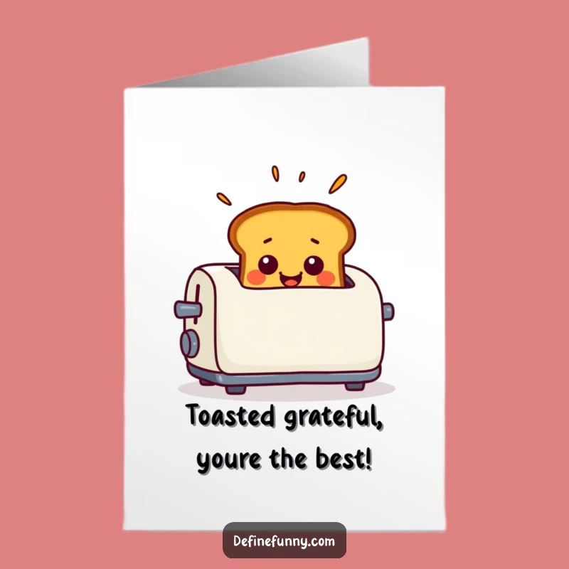 Free Printable Thank You Card: Surprised Toast - Funny Breakfast Downloadable Gift