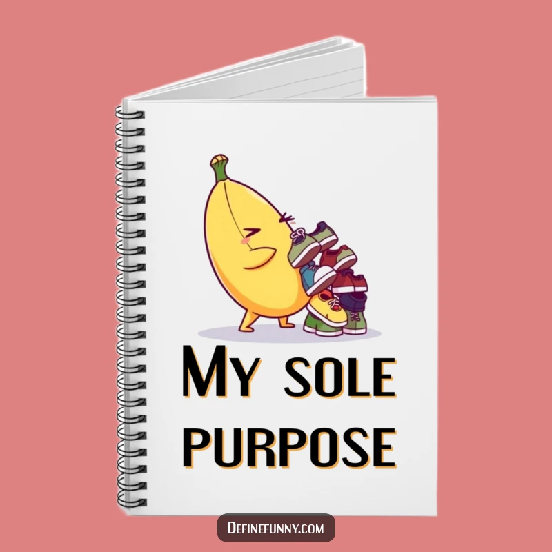Funny Banana Shoe Dream Notebook - Capture Your Quirky Ideas