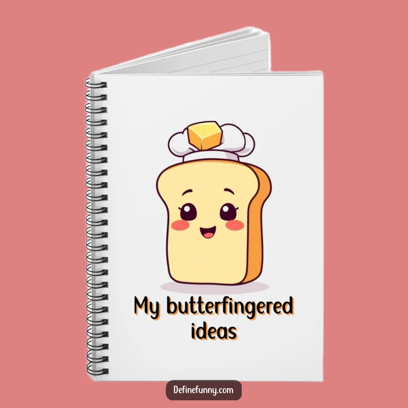 Funny Bread Chef Slipping on Butter Notebook: Hilarious Journal for Thoughts