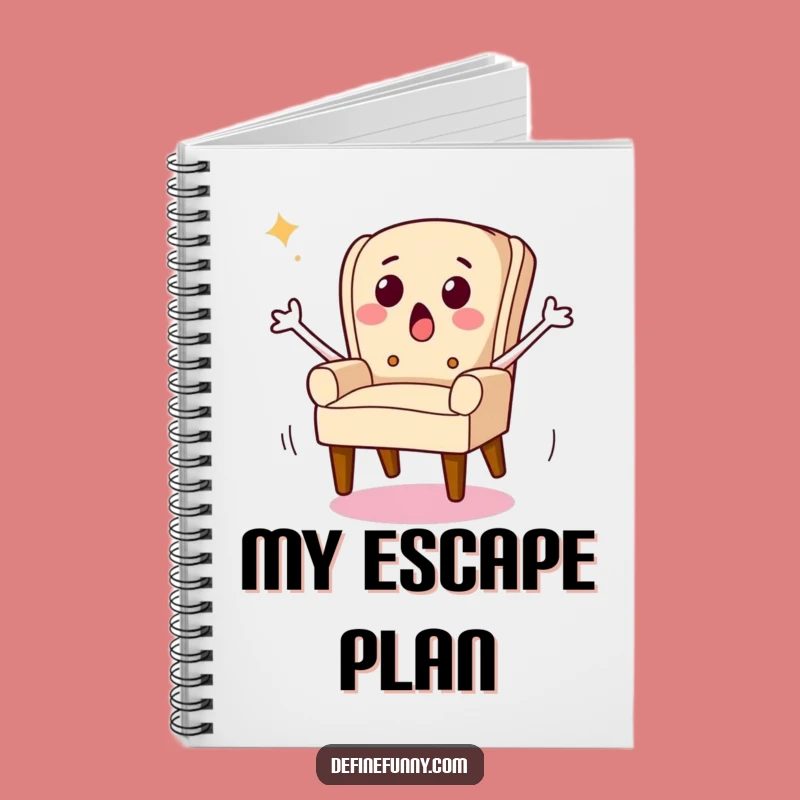 Funny Running Chair Notebook: Jot Down Ideas on the Go