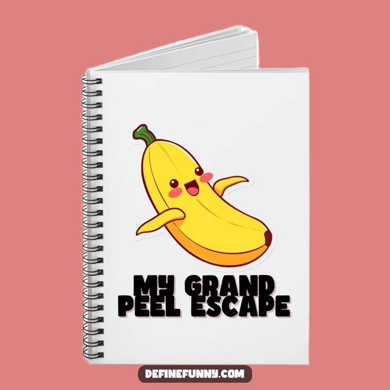 Funny Kawaii Banana Sliding Notebook: Capture Your Ecstatic Thoughts with Flair